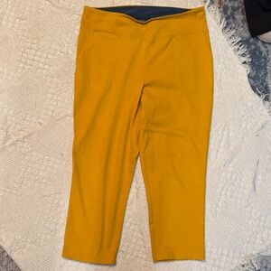 Women with Control Mustard Cropped Pants